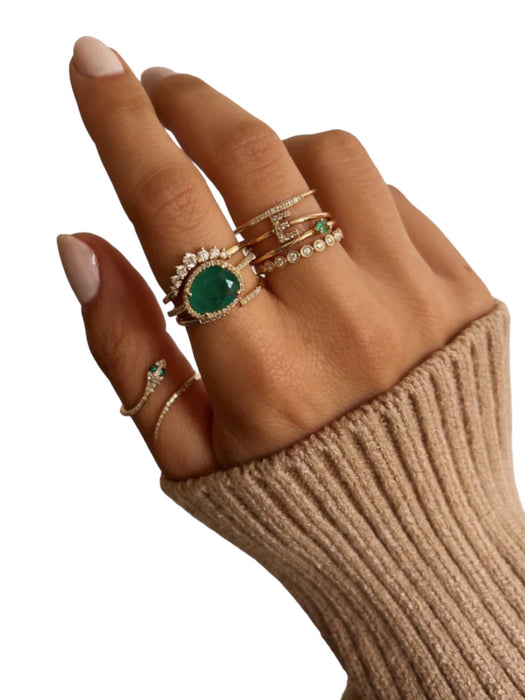 Green onyx ring