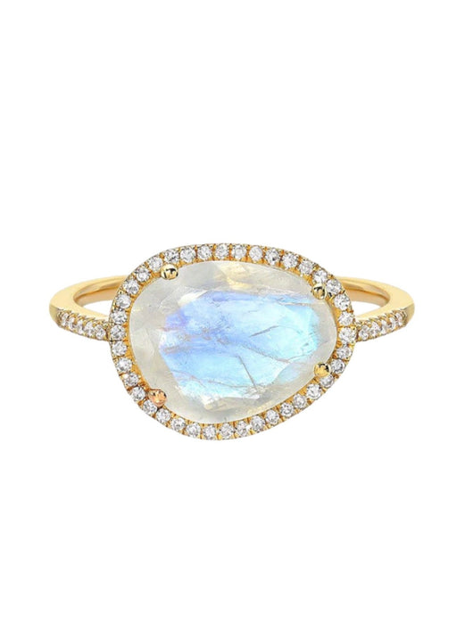 Natural moonstone ring