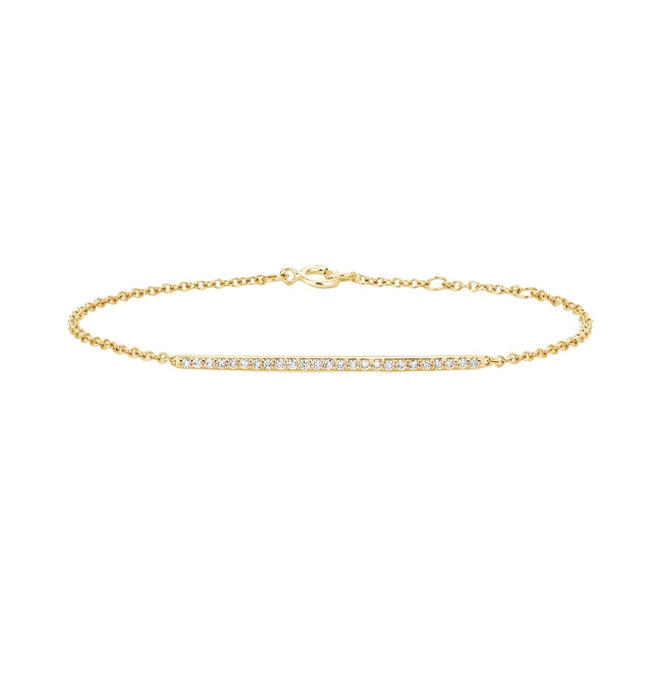Diamond bar bracelet