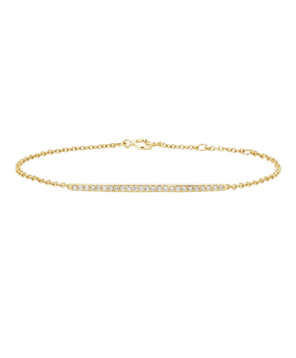 Diamond bar bracelet