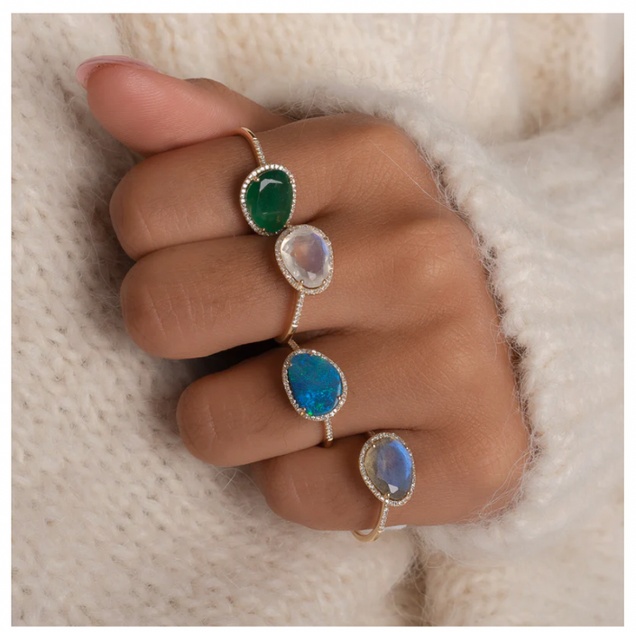Green onyx ring
