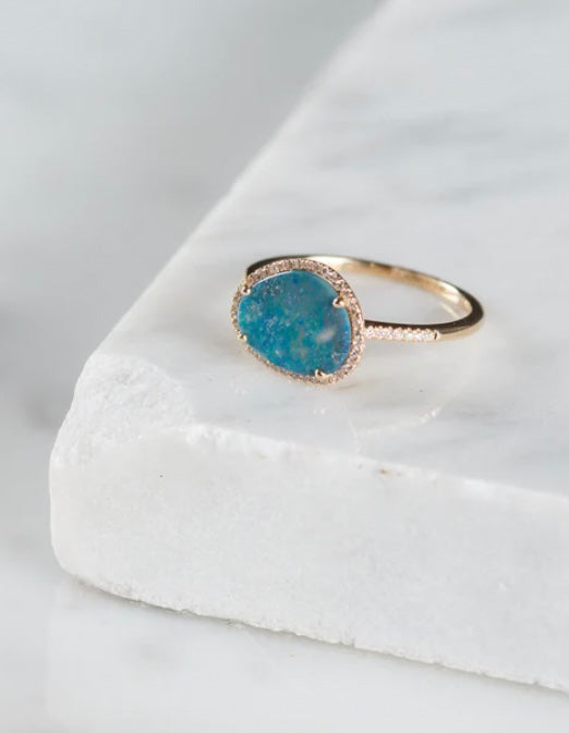 Natural opal ring