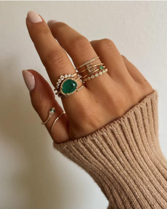 Natural opal ring