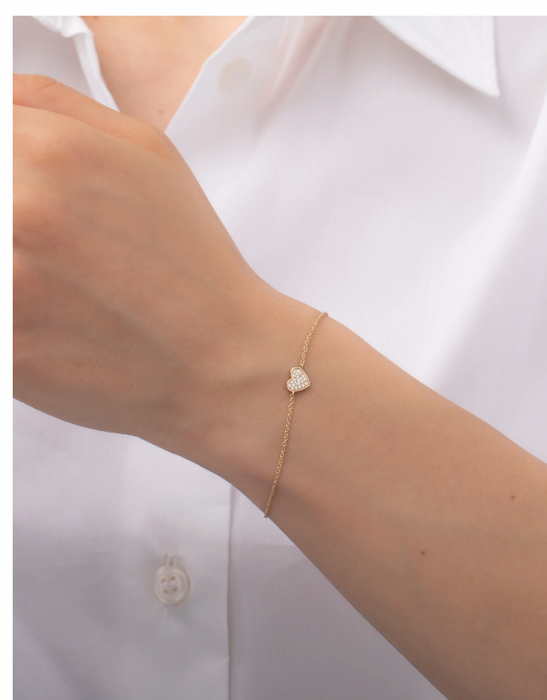 Diamond heart bracelet