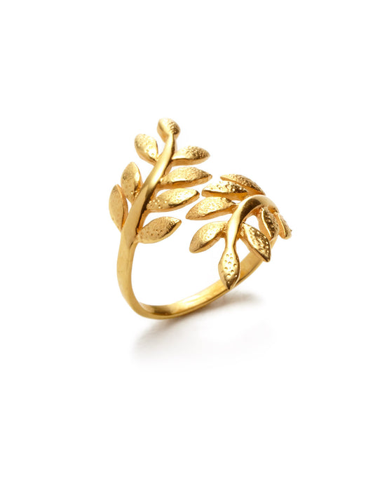 OLIVE BRANCH RING | Gold