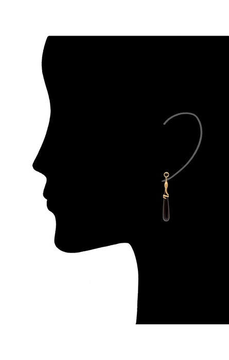 SNAKE DROP EARRINGS | Black Onyx