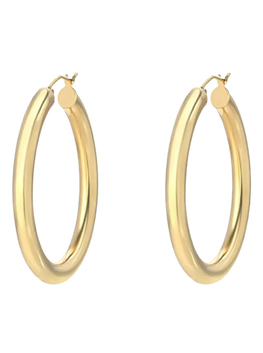 THICK HOOPS LARGE | 14k GOLD