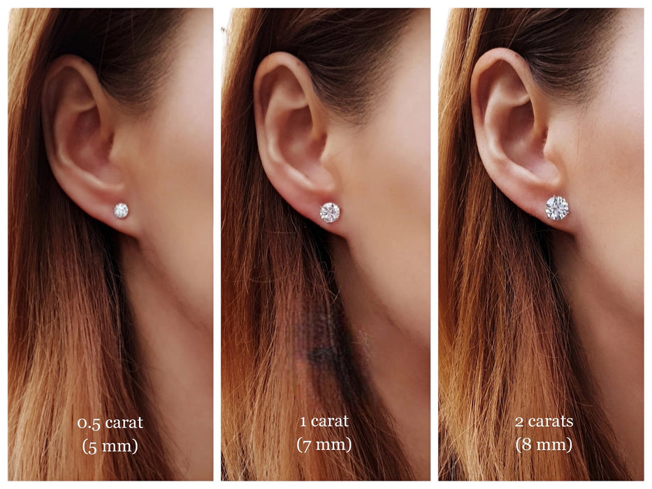 2ct DIAMOND STUD EARRINGS