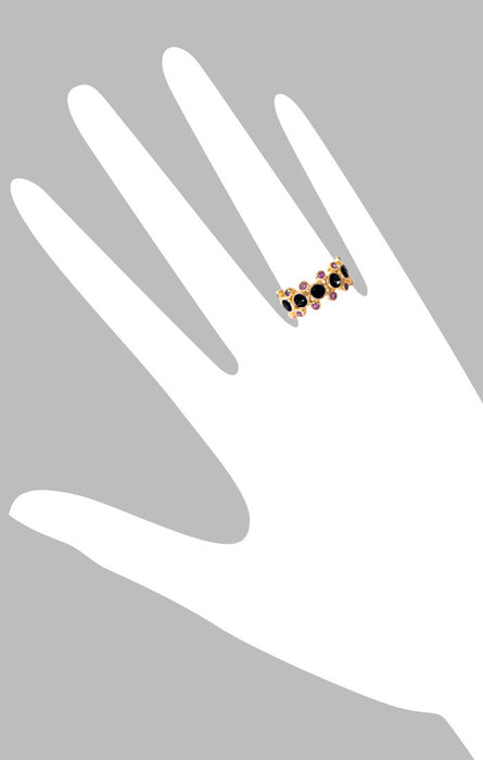 Rebecca Ring<br /><i><small>18K Gold Plated with Lapis Lazuli & Yellow Topaz</small></i><br /> - Eddera