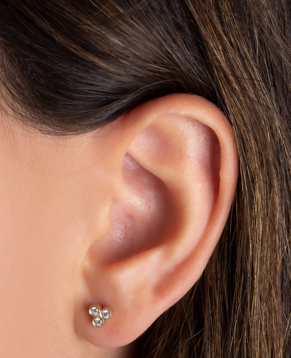 TRIO DIAMOND STUD EARRINGS
