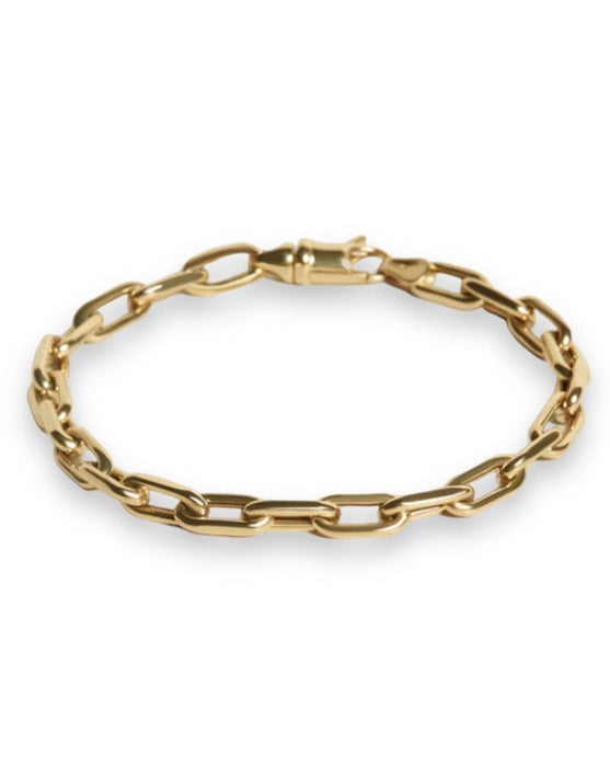 Large link 14k gold bracelet