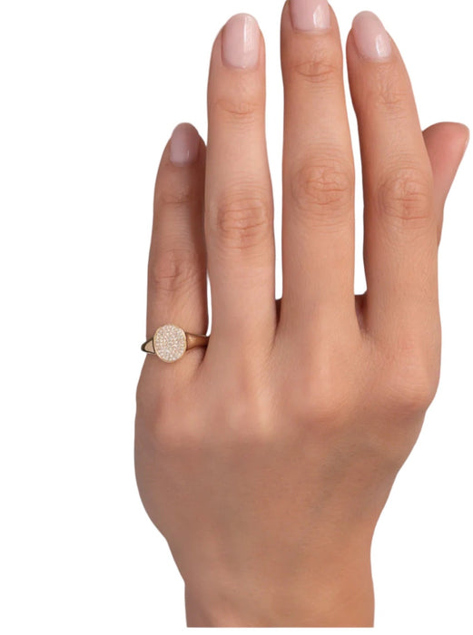 Signet diamond ring