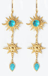 BELLATRIX EARRINGS | 18K Gold Plated with Turquoise - Eddera