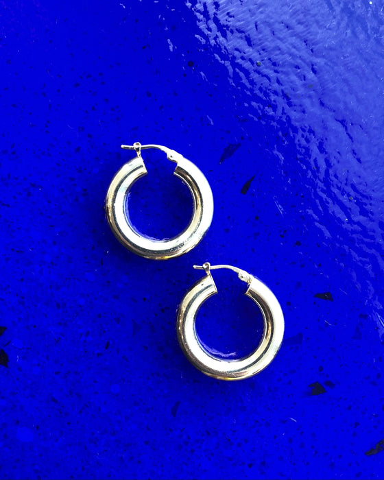 THICK HOOPS SMALL | 14k GOLD