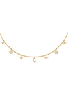 LA NUIT NECKLACE | 18K Gold Plated with White Topaz - Eddera