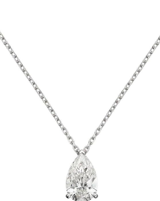 PEAR-SHAPED DIAMOND NECKLACE 1ct