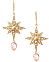 Sirius Earrings<br /><i><small>18K Gold Plated with Rose Quartz</small></i><br /> - Eddera