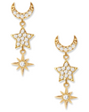 GALAXY EARRINGS | 18K Gold Plated with White Topaz - Eddera