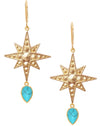 Sirius Earrings<br /><i><small>18K Gold Plated with Turquoise</small></i><br /> - Eddera