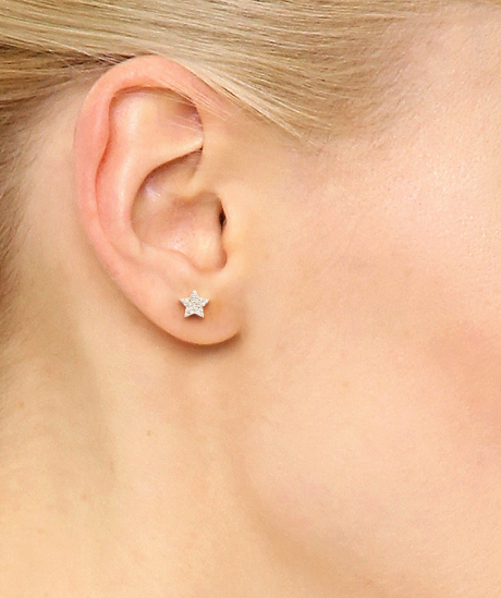 DIAMOND STAR STUD EARRINGS